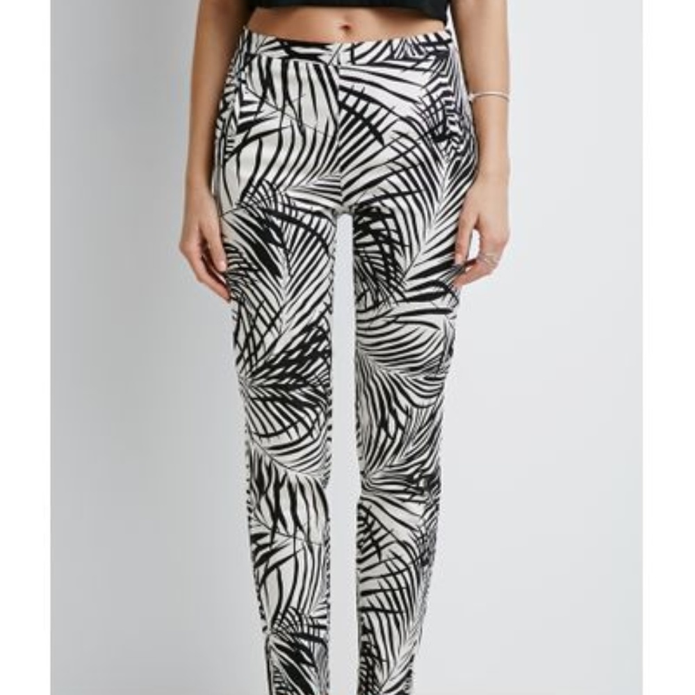 Forever 21 Contemporary Palm Leaf Pant